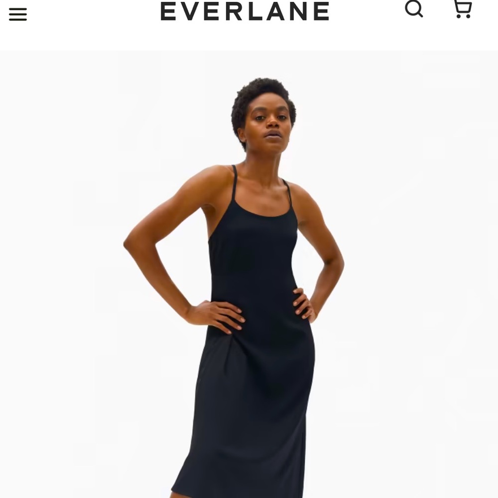 Everlane Japanese GoWeave Cross-Back Slip Dress in size 0